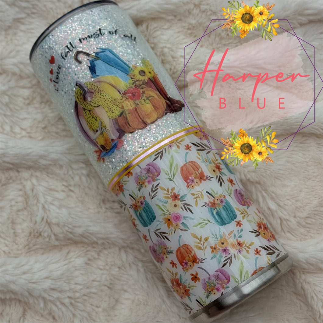 20oz I Love Fall Most of All tumbler